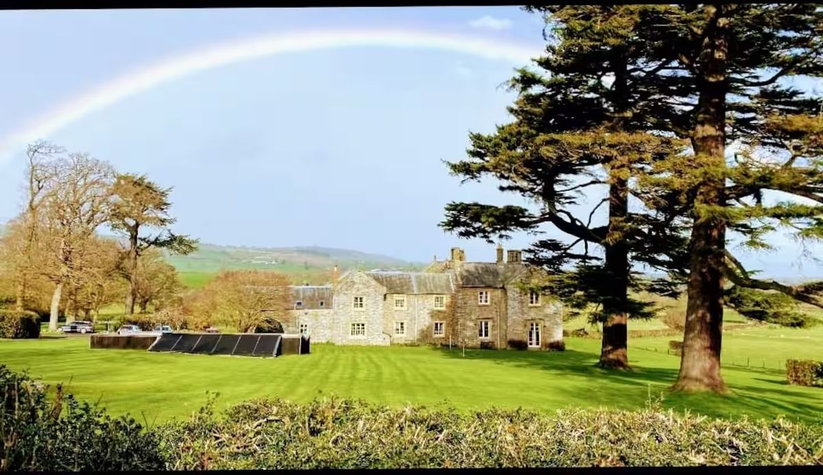 Pentrenant Hall with Rainbow
